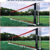 Portable Pickleball Net, Regulation Size 22FT and 11FT Half Court 2-in-1 Pickle Ball Net with 2 Pickleballs and Carry Bag for Driveway, Backyard, Street, Weather Resistance Steady Steel Frame