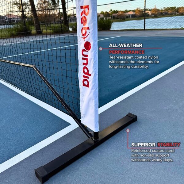 Portable Pickleball Net System - Official Regulation Size Pickle Ball Net for Outdoor and Indoor Use Durable and Lightweight Pickleball Nets for Competitive and Recreational Play