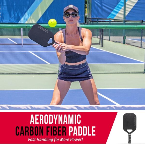 GoSports USAPA Approved Carbon Fiber Pickleball Paddles - GS AIR or GS PRO
