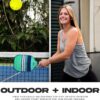 Franklin Sports Training Pickleballs - Training Pickleballs for Beginners + Skill Practice - 69mm or 80mm Outdoor Pickleballs - Pickleball 3 Pack - Optic Yellow