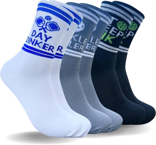 The Original 3 Pack Pickleball Socks Size 8-13 - Perfect Gifts For Pickleball Lovers and Accessories Pickle Ball Players Men and Women Outdoor Indoor Gift Accessory