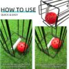 MYKUJA Pickleball Retriever, Ball Basket Holder, Pickleball Ball Hopper Collector Saver for Pickleball Ball Pickup, Anti-wear Ball Hopper for Trainer, Easy Carry