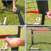 Hoverphenix 10FT Mini Pickleball Net, 4FT Adjustable Height Dink Training Rebounder Net with Paddles Set of 2, Pickleballs and Carry Bag for Outdoor Indoor Driveway Game, Easy Setup