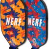 NERF Tabletop Pickleball Set - Mini Tabletop Pickleball Game - Retractable Net Up to 5 Feet - Fits Most Tables