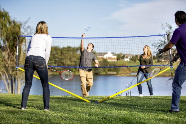 Triumph Sports Multi-Sport Versatile Combo Outdoor Game Net Set Includes Volleyball, Badminton, and Pickleball, Blue (35-7510-2)