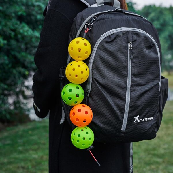 Pickleball Ball Stringer Cable Chord, Accessories for Pickleball Storage, 5 Official Balls fit on one Cable, Set of 2