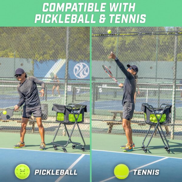 GoSports Ball Caddy with Wheels - Portable Cart holds 140 Pickleballs or 175 Tennis Balls
