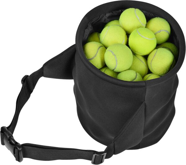 Plai Portable Pickleball Ball Hopper Basket - Great for Tennis Training, Fast Feeder for Pickleball, Table Tennis or Baseball Balls, Fits Around Any Waist - Holds 50+ Balls