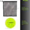 12-Pack Premium Outdoor Pickleball Balls | 40 Holes Fluorescent Green Balls | All-Surface Play | Crack-Resistance | Convenient Drawstring Mesh Bag | USAPA Official Size and Weight