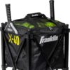Franklin Sports Portable Pickleball Hopper + Carry Bag - (100) Ball Pickleball Caddy + Travel Basket with Wheels - Easy Storage + Transportation to Court - Easy Assembly + Durable Construction