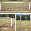 Zdgao Small Pickleball Net Set- 10FT Mini Pickleball Net, 4FT Adjustable Height Dink Training Rebounder Net with Outdoor Pickleballs, Paddles Set of 2 and Carry Bag for Driveway, Backyard