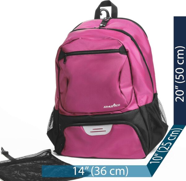Athletico Premier Tennis Backpack - Tennis Bag Holds 2 Rackets in Padded Compartment | Separate Ventilated Shoe Compartment | Tennis Bags for Men or Women