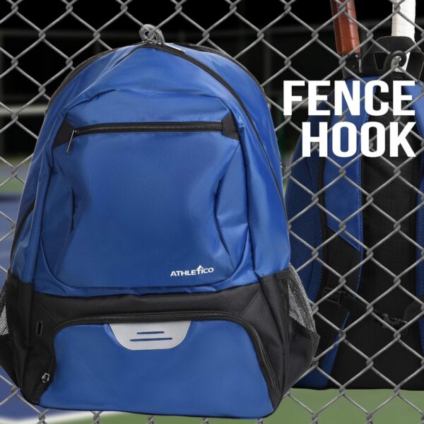 Athletico Premier Tennis Backpack - Tennis Bag Holds 2 Rackets in Padded Compartment | Separate Ventilated Shoe Compartment | Tennis Bags for Men or Women