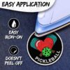 I Love Pickleball Patch for Clothes – Embroidered Iron on Patch for Backpack Jacket - Fabric Sports Patches for Clothes Souvenirs & Gifts ID45095