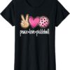 Peace Love Pickleball Cute Pickleball Lover Women Girls T-Shirt