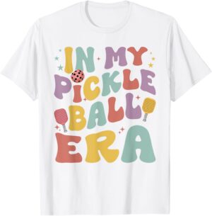 Retro In My Pickleball Era Funny Pickleball Player Women T-Shirt