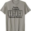 Funny Pickleball Memory Joke, Stick Figure Design T-Shirt
