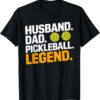 Husband Dad Pickleball Legend Funny Vintage Father's Day T-Shirt