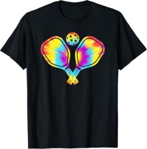 Tie Dye Pickleball Paddleball Sports Mom Dad Kids Summer T-Shirt