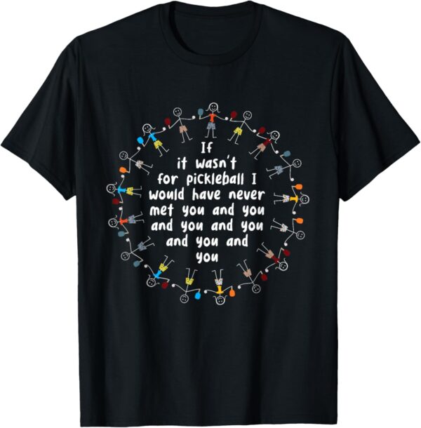 Unisex-Adults Black Pickleball Funny T-Shirt