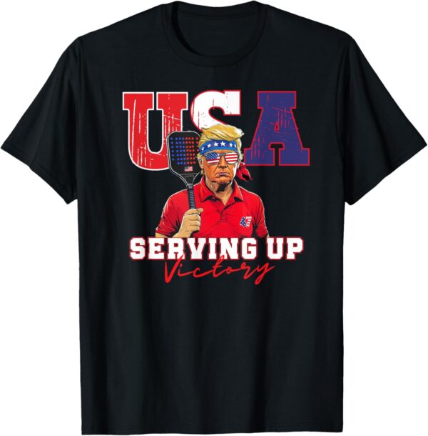 USA Pickleball Players Trump & Pickleball Apparel Patriotic Trump & Pickleball T-Shirt