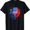 US Flag Pickleball Player Paddleball Lover T-Shirt