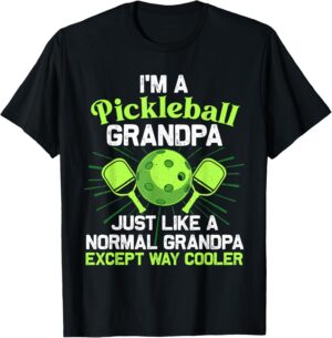 Pickleball Art For Grandpa Men Pickle Ball Pickleball Lover T-Shirt