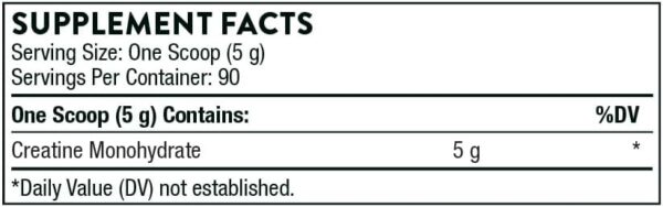 THORNE - Creatine - Creatine Monohydrate, Amino Acid Powder - Support Muscles, Cellular Energy and Cognitive Function* - Gluten-Free, Keto - NSF Certified for Sport - 16 Oz - 90 Servings