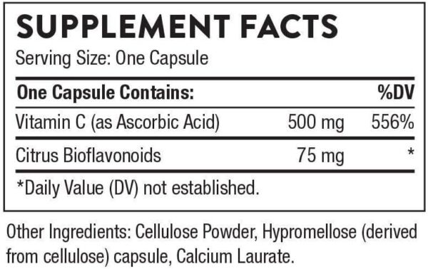 THORNE Vitamin C - Blend of Vitamin C and Citrus Bioflavonoids from Oranges - Support Immune System, Production of Cellular Energy, Collagen Production and Healthy Tissue* - Gluten-Free - 90 Capsules