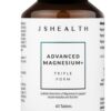 JSHealth Vitamins Advanced Magnesium Supplements with Magnesium Glycinate & Citrate for Muscle Relaxation (60 Tablets)