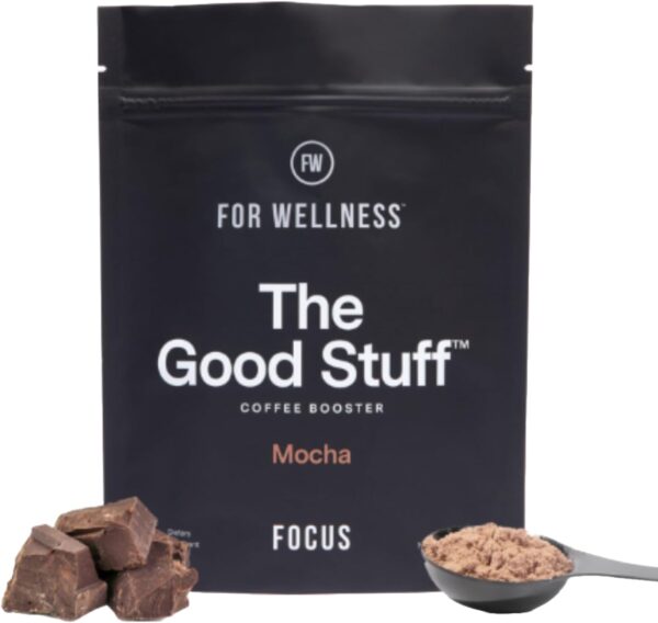 For Wellness The Good Stuff™ Focus Blend (30 Servings Pouch), Non-Dairy Coffee Supplement – Stimulates Cognitive Function & Mental Clarity