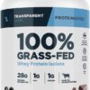 Transparent Labs Grass-Fed Whey Protein Isolate - Naturally Flavored, Gluten Free Whey Protein Powder with 28g of Protein per Serving & 9 Amino Acids - 30 Servings, Milk Chocolate