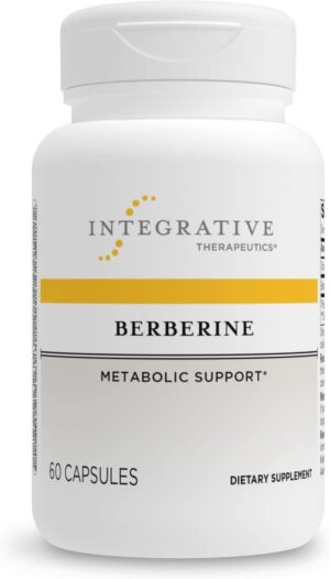 Integrative Therapeutics Berberine - 1000–1500 mg Daily - Berberine HCL Supplement for Metabolic Support* - Gluten-Free & Vegan Supplements for Men & Women - 60 Capsules
