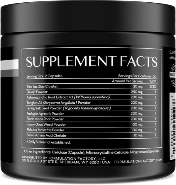 Self Obsessed 10 in 1 Masculinity Maximizer Supplement, Shilajit for Men, Tongkat Ali, Ashwaganda, Fenugreek Muscle Growth, Energy Management, Drive, Strength, Recovery 1-month supply (Pack of 1)