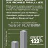 Testrol Platinum, Test Booster for Men by GAT Sport Stamina + Libido + Testosterone Boost, Boron, Vitamin D, Zinc, 60 Tablets