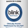BLINK NutriTears Clinically Proven Supplement for Dry Eyes, Eye Care with Lutein & Zeaxanthin and Vitamin D to Hydrate Eyes from Within for Long-Lasting Relief, 50 Softgels