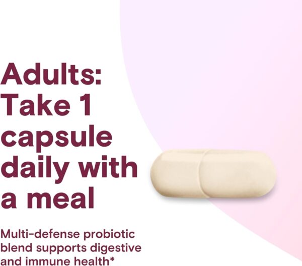 Phillips' Colon Health Daily Probiotic Capsules, 4-in-1 Symptom Defense to help defend against Occasional Gas, Bloating, Constipation, and Diarrhea, Daily Supplement, 60 Count