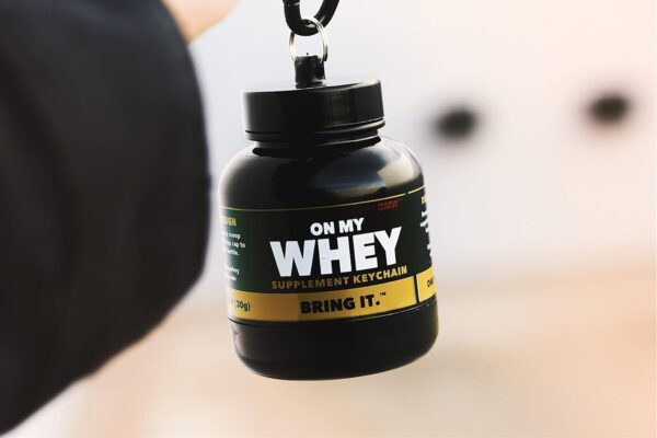 Protein Powder and Supplement Funnel Keychain, Portable to-Go Container for The Gym, Workouts, Fitness, and Travel - TSA Approved, Classic 5-Pack