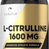 Carlyle L Citrulline Supplement | 1600mg | 200 Powder Capsules | for Men and Women | Advanced Athlete Formula | Non-GMO & Gluten Free