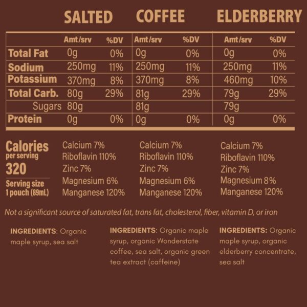 Embark Maple Syrup Energy Gel, 6-Pack of 3oz Resealable Pouches, Natural Sports Nutrition, Certified Organic, Vegan, Gluten Free, for Athletes, Adventurers & Foodies, Salted Maple