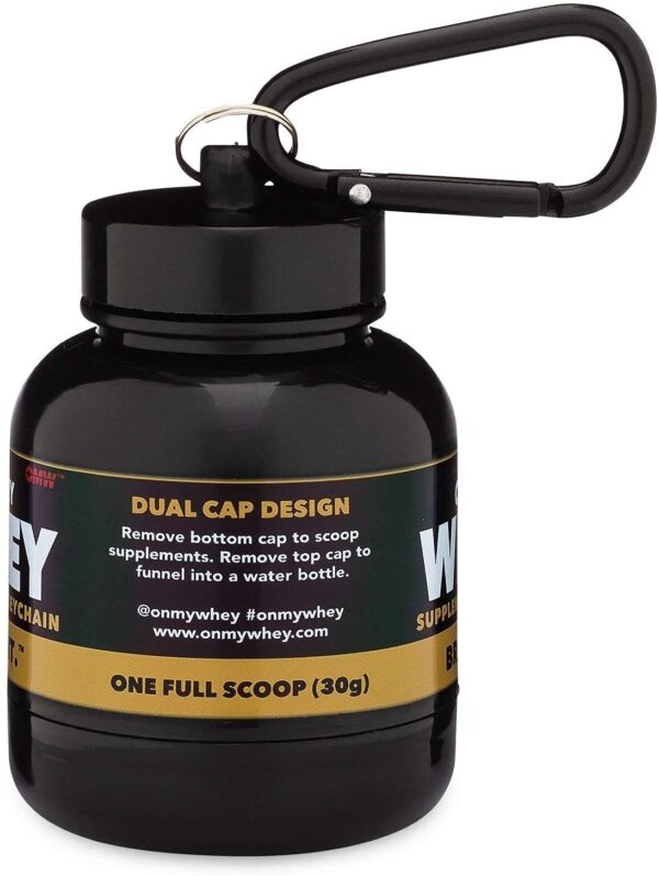 Protein Powder and Supplement Funnel Keychain, Portable to-Go Container for The Gym, Workouts, Fitness, and Travel - TSA Approved, Classic 5-Pack
