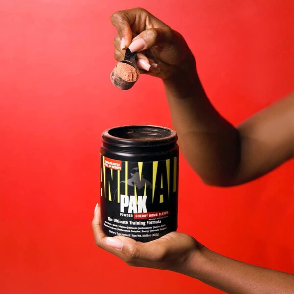 Animal Pak – Convenient All-in-One Vitamin & Supplement Powder – Zinc, Vitamins C, B, D, Amino Acids and More – Sports Nutrition Performance Multivitamin for Women & Men – 44 Scoops, Cherry Bomb