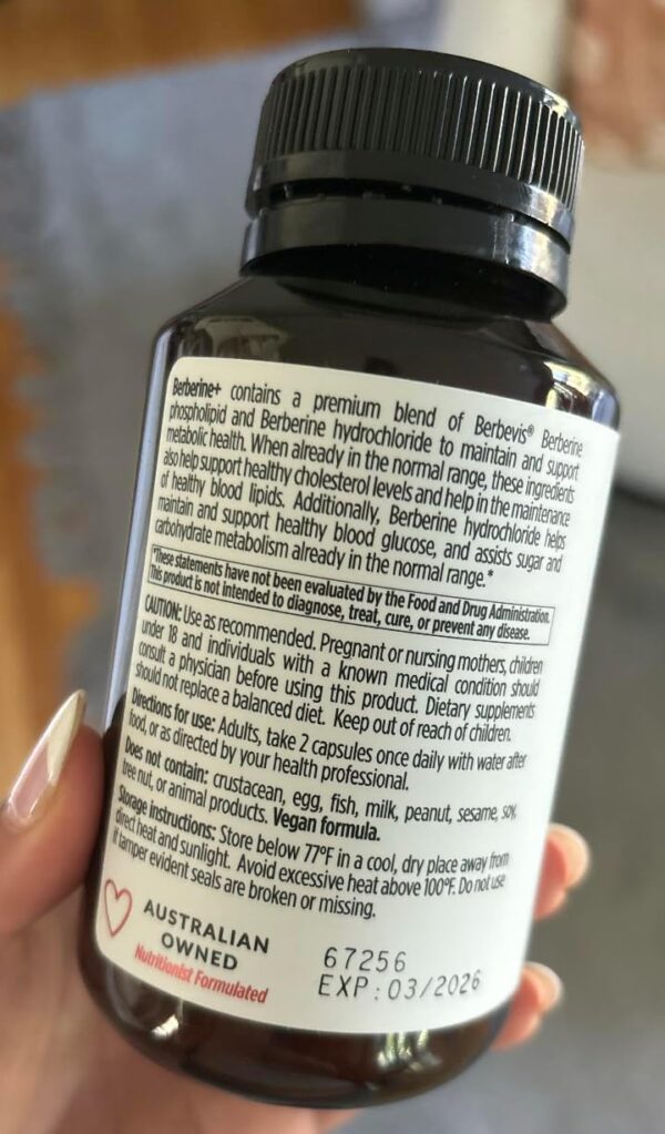 JSHealth Vitamins Berberine+ Formula — Berberine Supplement for Metabolic Health — Vegan, Gluten-Free & Non-GMO. (60 Tablets)