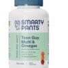 SmartyPants Teen Guy Formula, Daily Multivitamin Gummies: Vitamins C, B12, K, Zinc, & Biotin for Immune Support, Energy, Skin & Hair Support, Assorted Fruit Flavor, 120 Gummies (30 Day Supply)