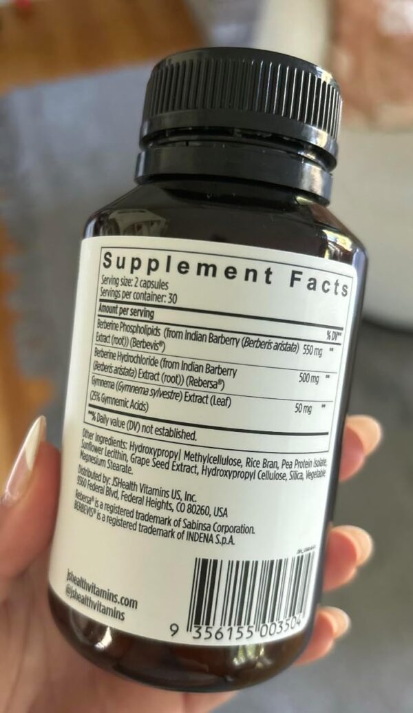 JSHealth Vitamins Berberine+ Formula — Berberine Supplement for Metabolic Health — Vegan, Gluten-Free & Non-GMO. (60 Tablets)
