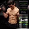 X-CITE Pre-Workout by ATHLEAN-X - Enhanced Formula with Beta-Alanine, Creatine & Caffeine for Ultimate Energy, Endurance, Focus & Muscle Pump, NSF Certified (22 Servings, Sour Blue Raspberry)