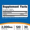 Nutricost L-Leucine 2,000mg, 120 Vegetarian Capsules, Non-GMO, Gluten Free, 30 Servings