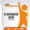 BulkSupplements.com D-Aspartic Acid Powder - D-Aspartic Acid Supplement for Men, Unflavored Amino Acid - Pure & Gluten Free, 3g per Serving, 1kg (2.2 lbs) (Pack of 1)