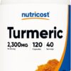 Nutricost Turmeric Curcumin with BioPerine and 95% Curcuminoids, 2300mg, 120 Capsules, Veggie Capsules, 767mg Per Cap, 40 Servings, Gluten Free, Non-GMO
