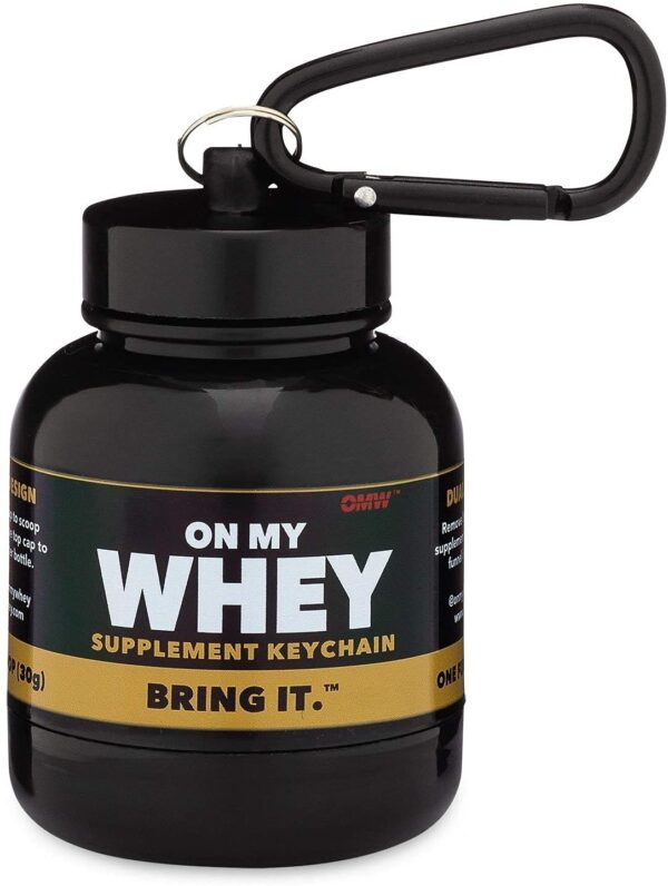 Protein Powder and Supplement Funnel Keychain, Portable to-Go Container for The Gym, Workouts, Fitness, and Travel - TSA Approved, Classic 5-Pack